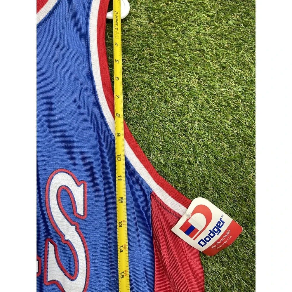 Vintage Dodger Kansas Jayhawks Basketball Jersey Mens XL #21 Joel Embiid Blue